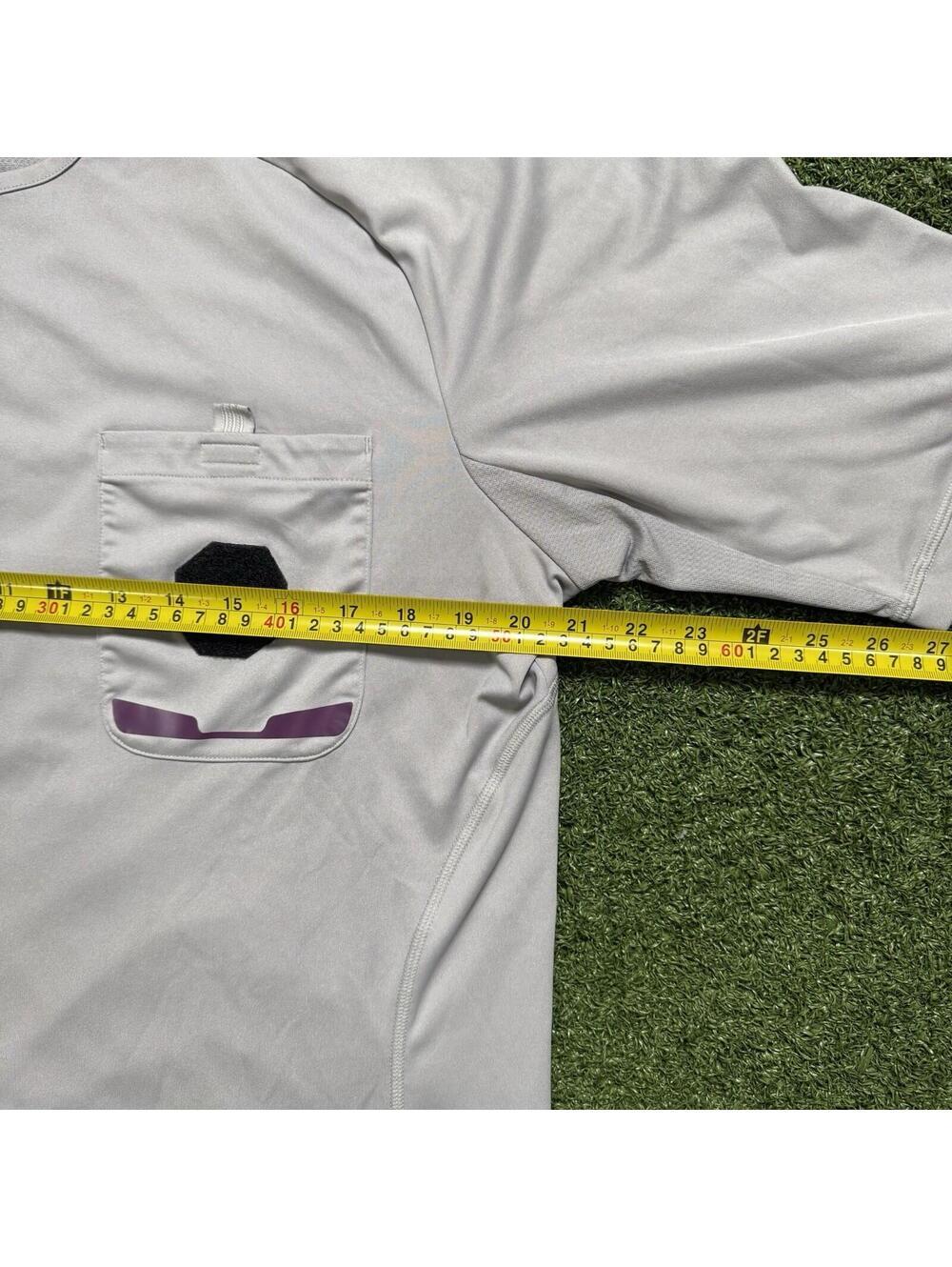Adidas Referee 12 Short Sleeve Jersey Men Size L Soccer Climacool Gray Pockets - Picture 4 of 9
